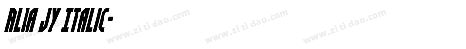 Alia JY Italic字体转换